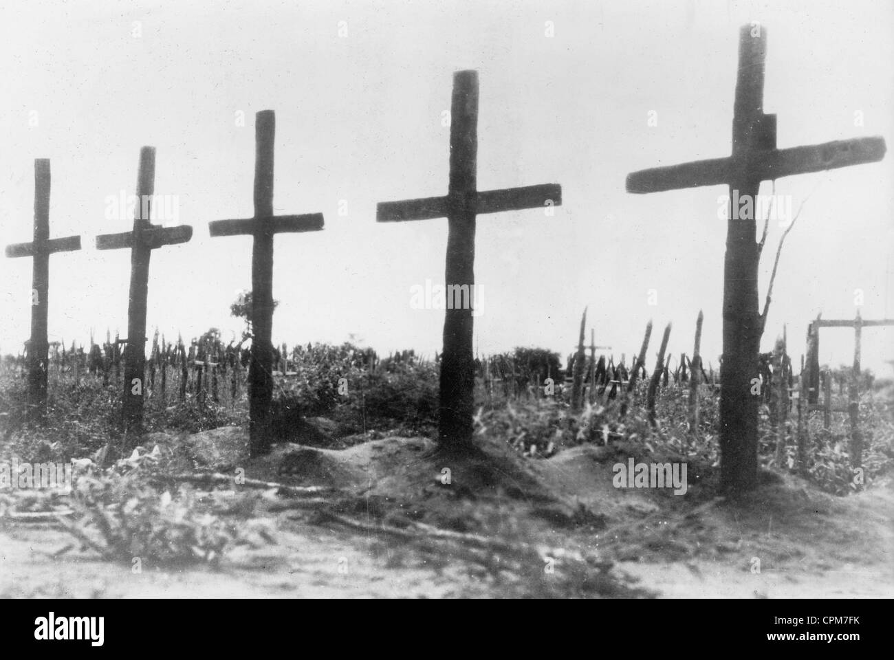 Cementerio militar boliviano de la Guerra del Chaco, 1934 Foto de stock