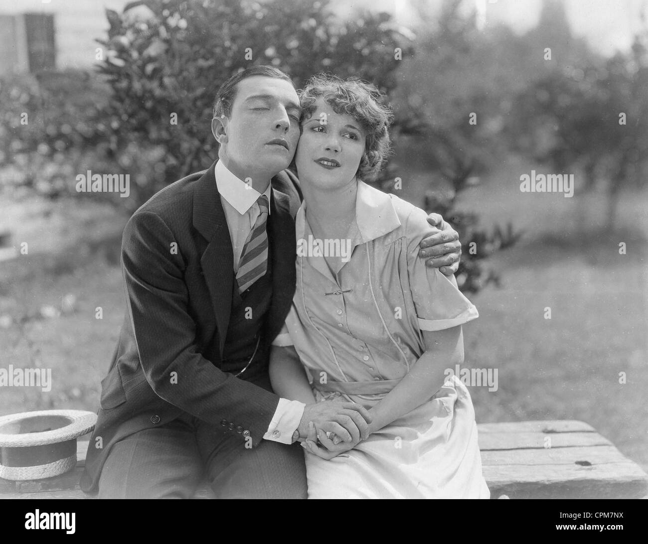Buster Keaton (izquierda) en "incluso posibilidades ', 1925 Foto de stock