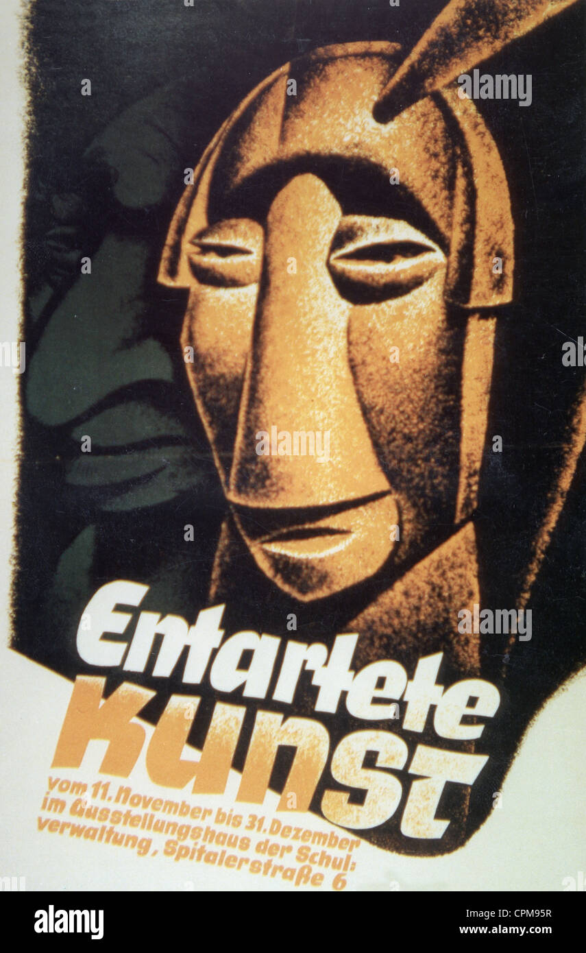 Exhibtion 'Entartete Kunst', 1937 Foto de stock