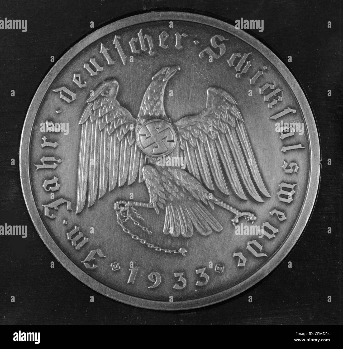 Moneda conmemorativa para la toma del poder de los Nacionalsocialistas, 1933. Foto de stock