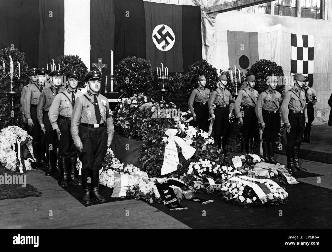 El funeral de Marga von Etzdorf, 1933. Foto de stock