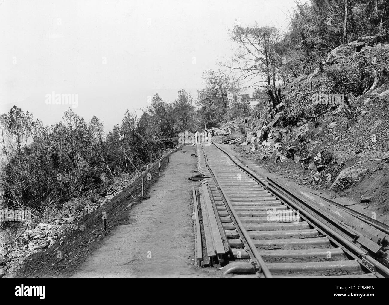 Ferrocarril de Uganda en British East-Africa a comienzos del siglo XX. Foto de stock