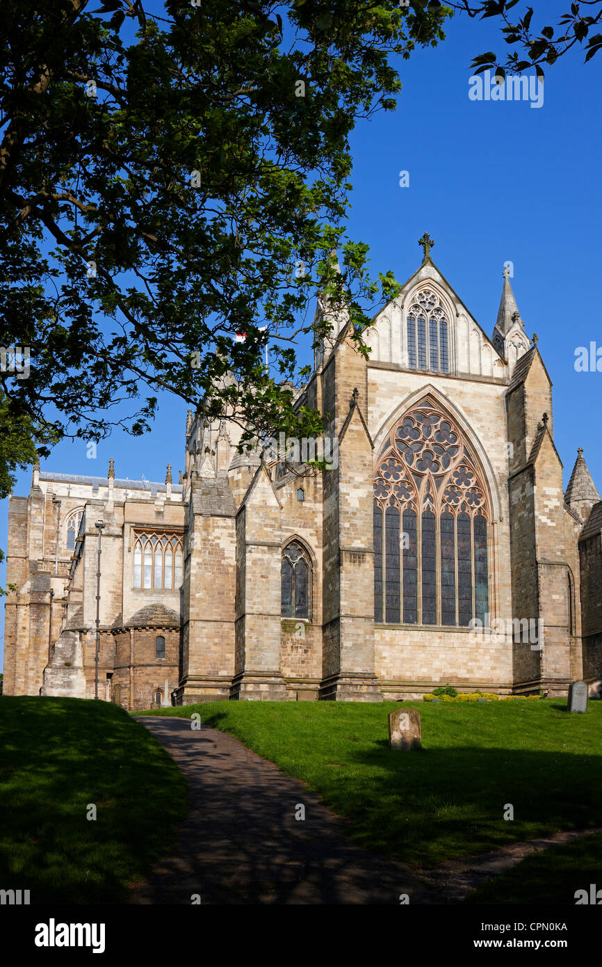 La Catedral de Ripon, frente oriental. North Yorkshire, Reino Unido Foto de stock