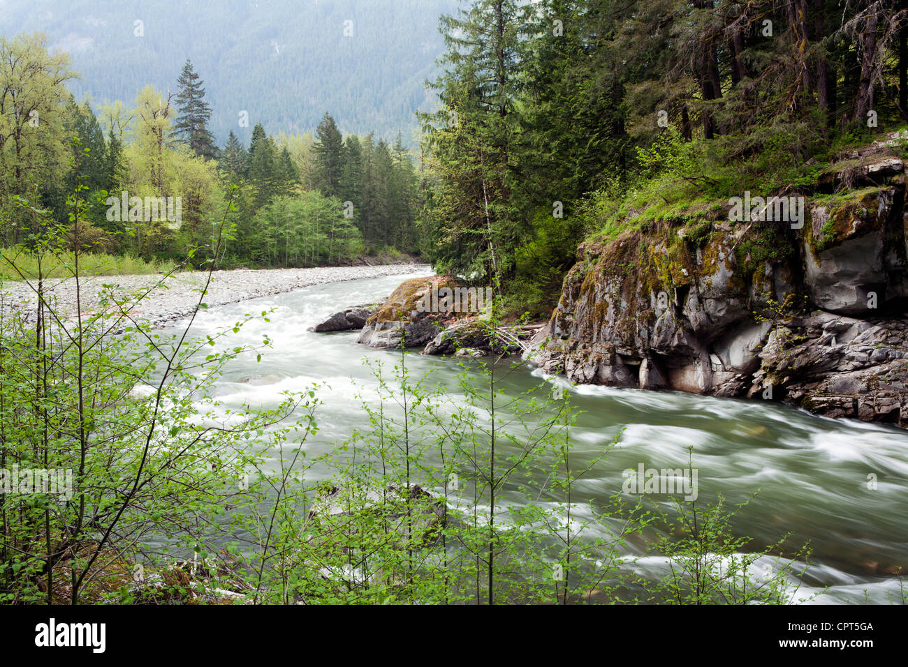 Coquihalla río cerca de Othello túneles - Coquihalla Canyon Parque Provincial - esperanza, British Columbia, Canadá Foto de stock