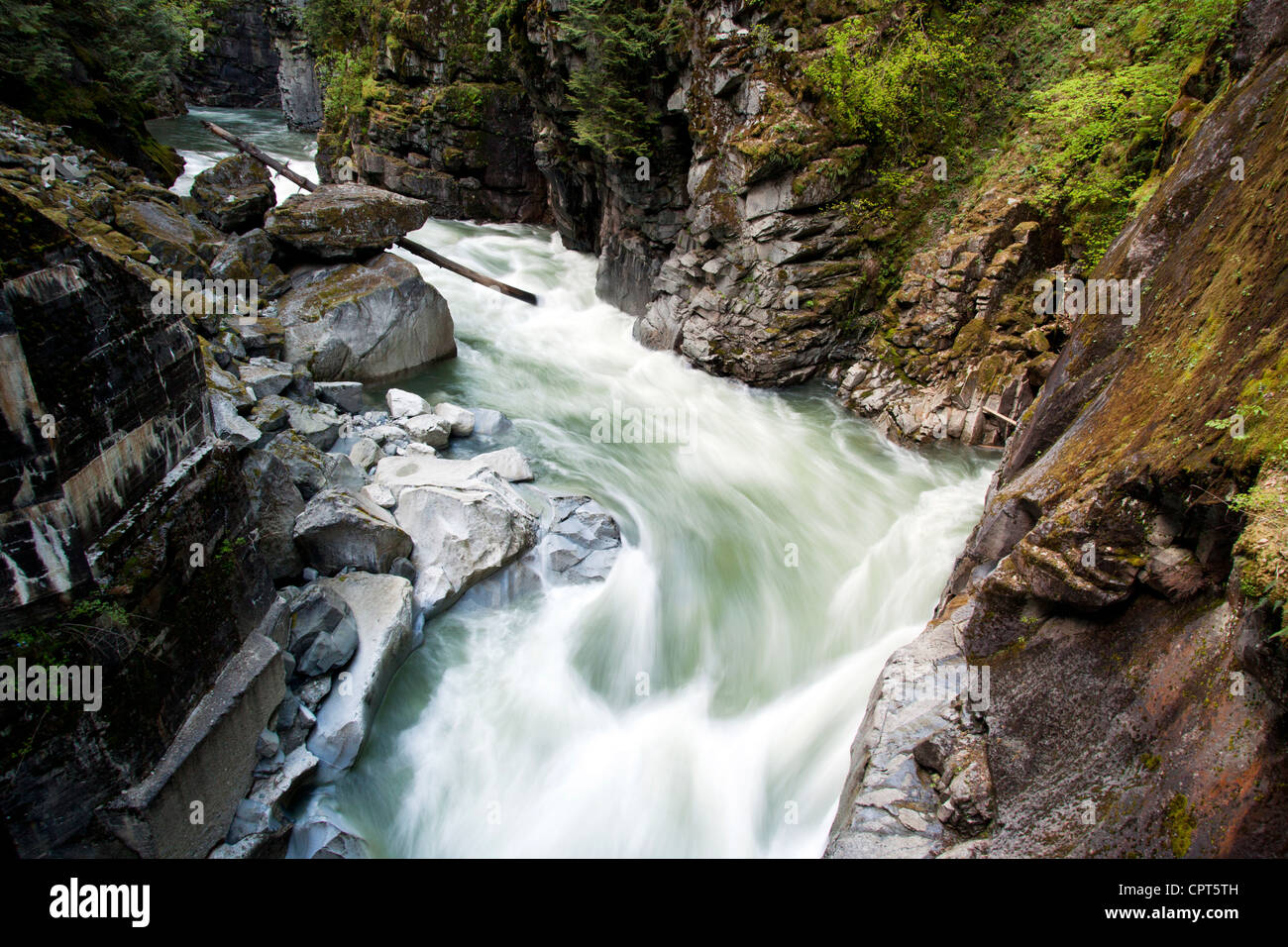 Coquihalla río cerca de Othello túneles - Coquihalla Canyon Parque Provincial - esperanza, British Columbia, Canadá Foto de stock