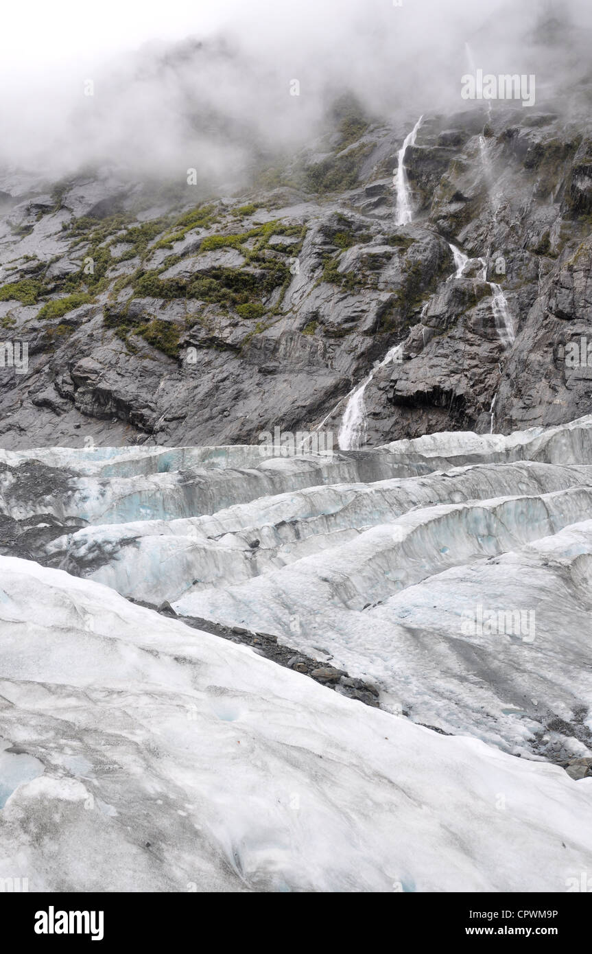 Glaciar Franz Josef Costa Oeste, Isla del Sur, Nueva Zelanda Foto de stock