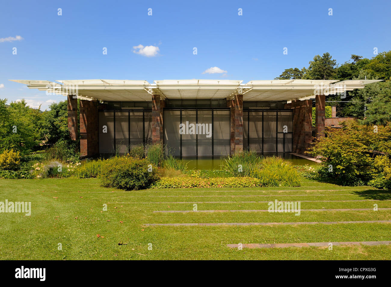 Suiza, la Fundación Beyeler de Basilea, por el arquitecto Renzo Piano Foto de stock