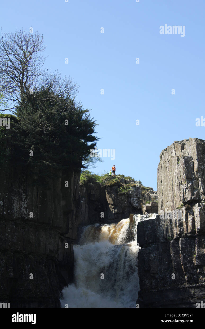 Escenas de Teesdale, al Noreste de Inglaterra. El 26 de mayo de 2012 - Fuerza alta cascada - una de las cascadas más espectaculares de Inglaterra Foto de stock