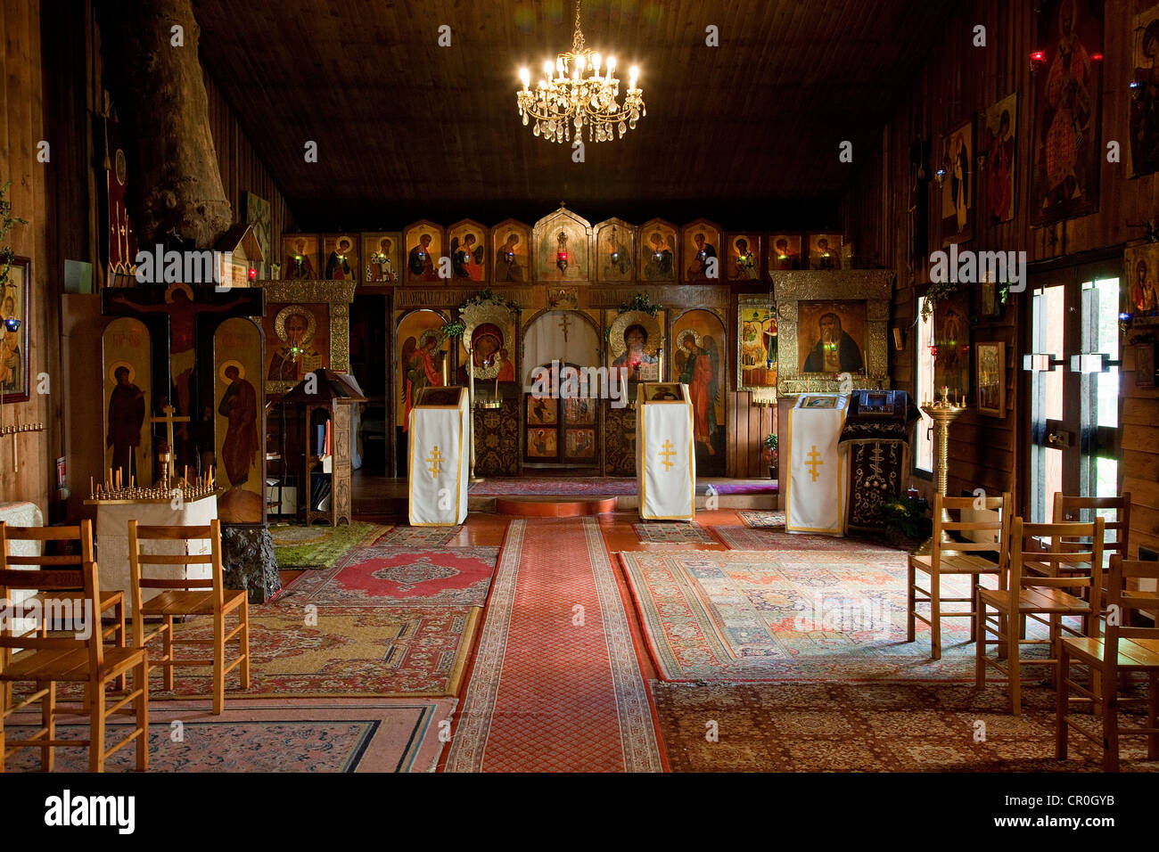 Francia, París, Iglesia ortodoxa rusa de San Serafín de Sarov Foto de stock