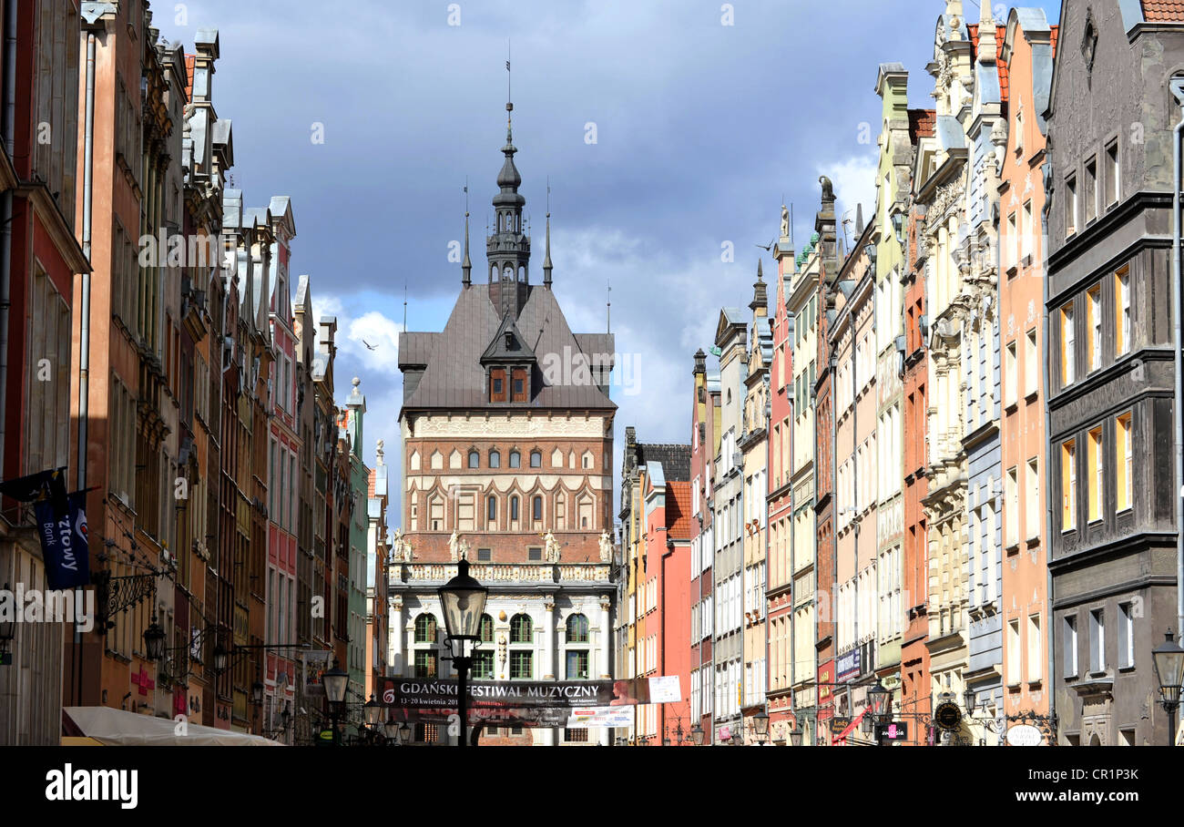 Largo de Market Street, Gdansk, Polonia Foto de stock