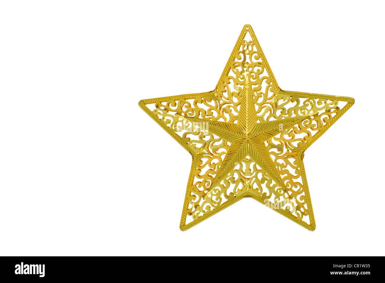 Estrella de Navidad de oro Foto de stock