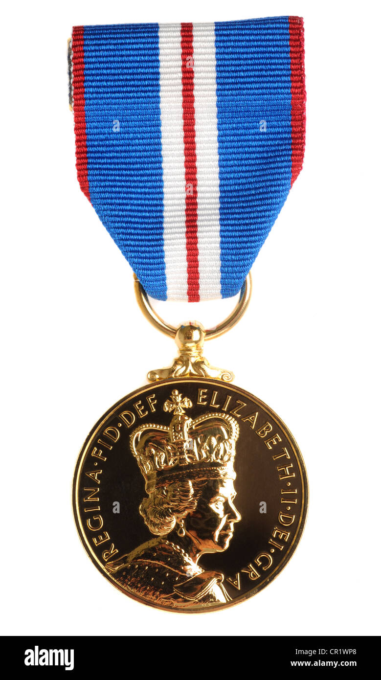 Medalla del Jubileo de Oro de la policía, corte de policía la medalla del jubileo de oro de la Reina, REINO UNIDO Foto de stock