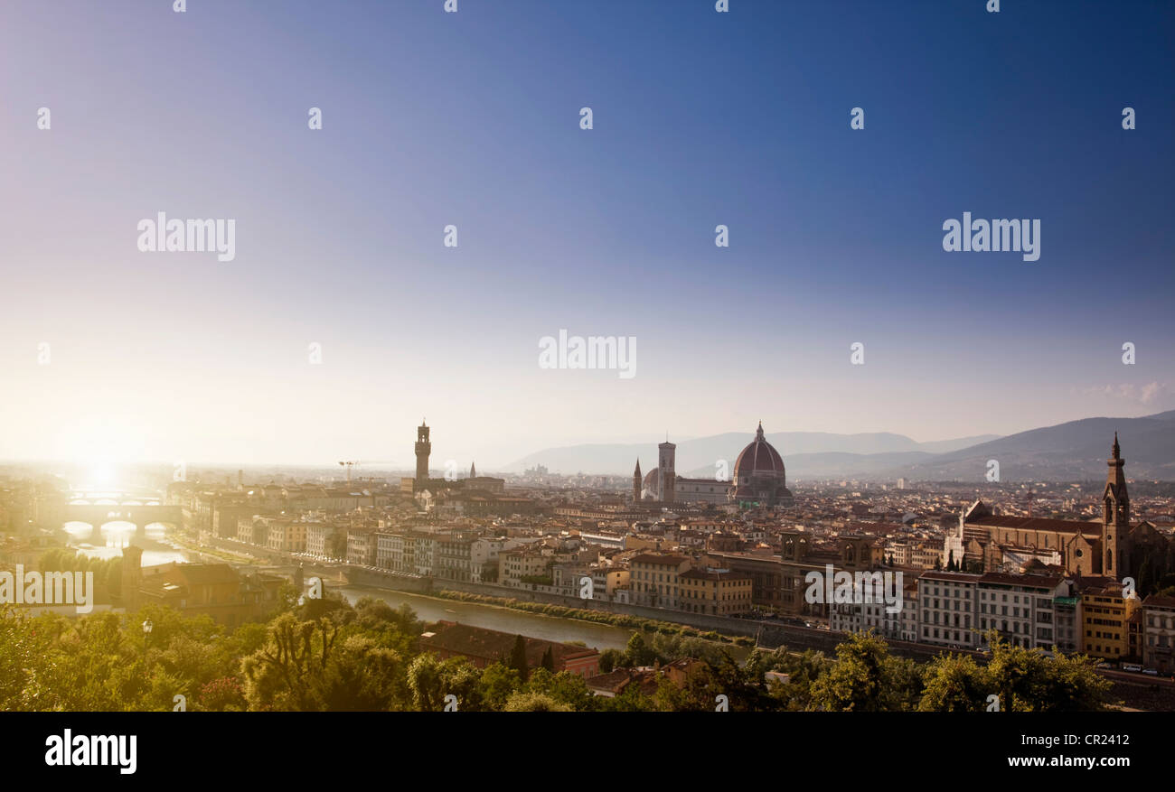 Vista aérea de Florencia, Italia. Foto de stock