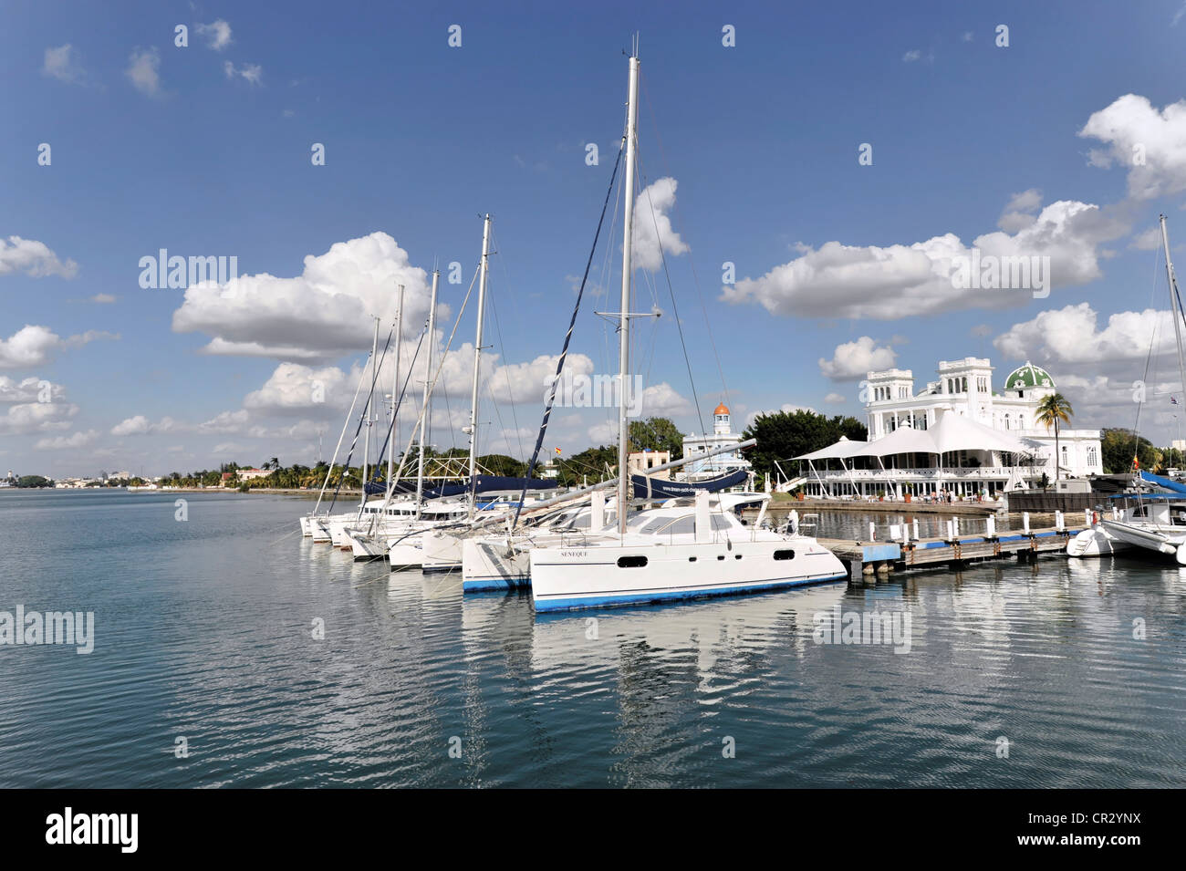 Yates Yacht Harbor, Cienfuegos, Cuba, Antillas Mayores, el Caribe, América Central, América Foto de stock