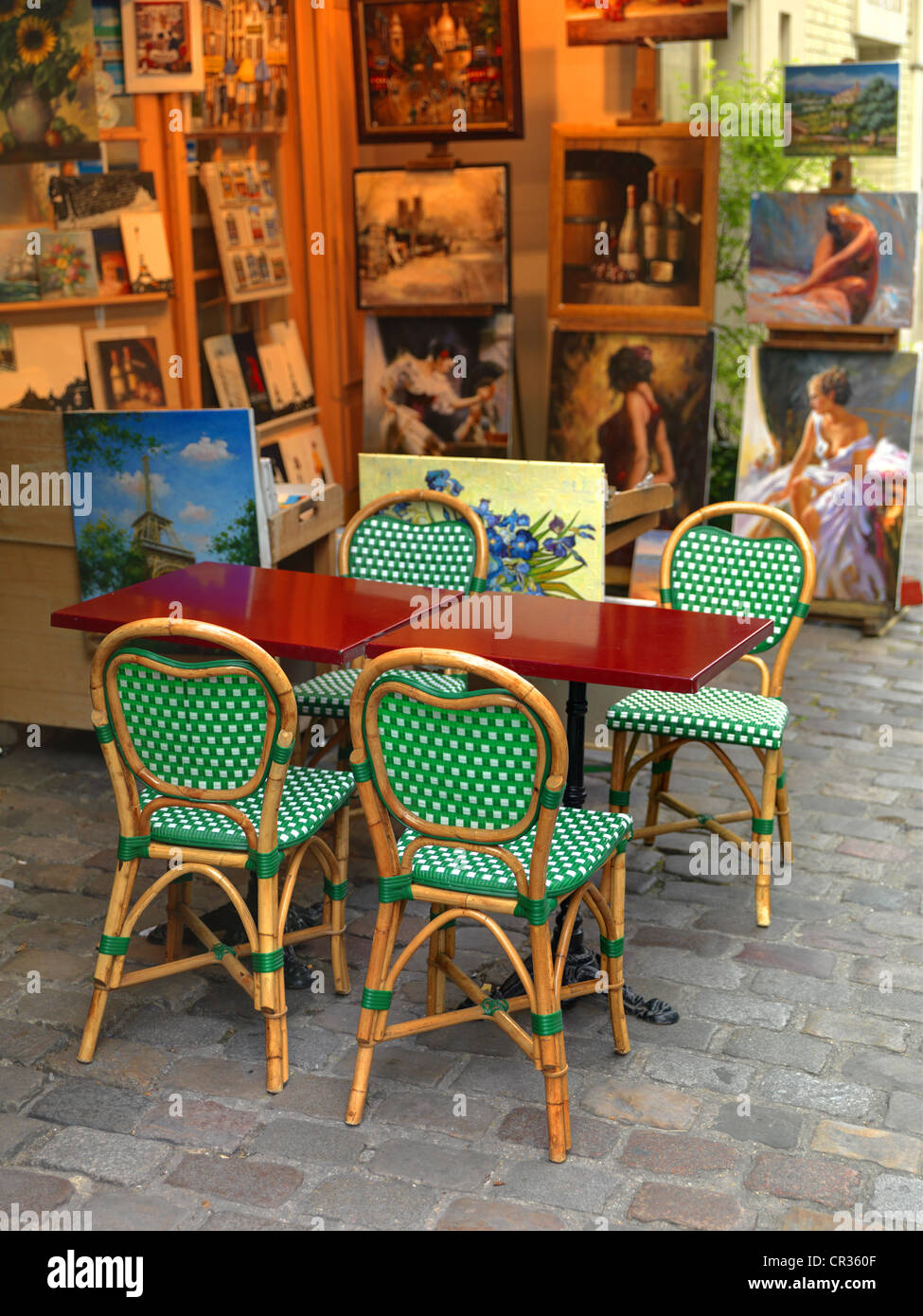 Escena Cafe Paris Foto de stock