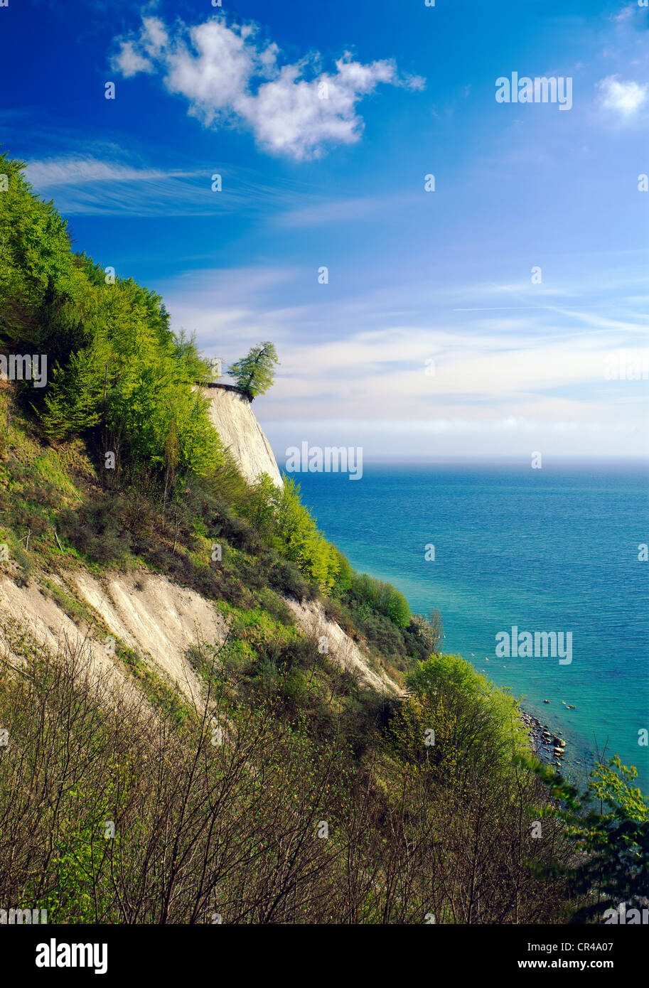 Costa Dissower Klinken, tiza, Ruegen, Mecklemburgo-Pomerania Occidental, Alemania, Europa Foto de stock