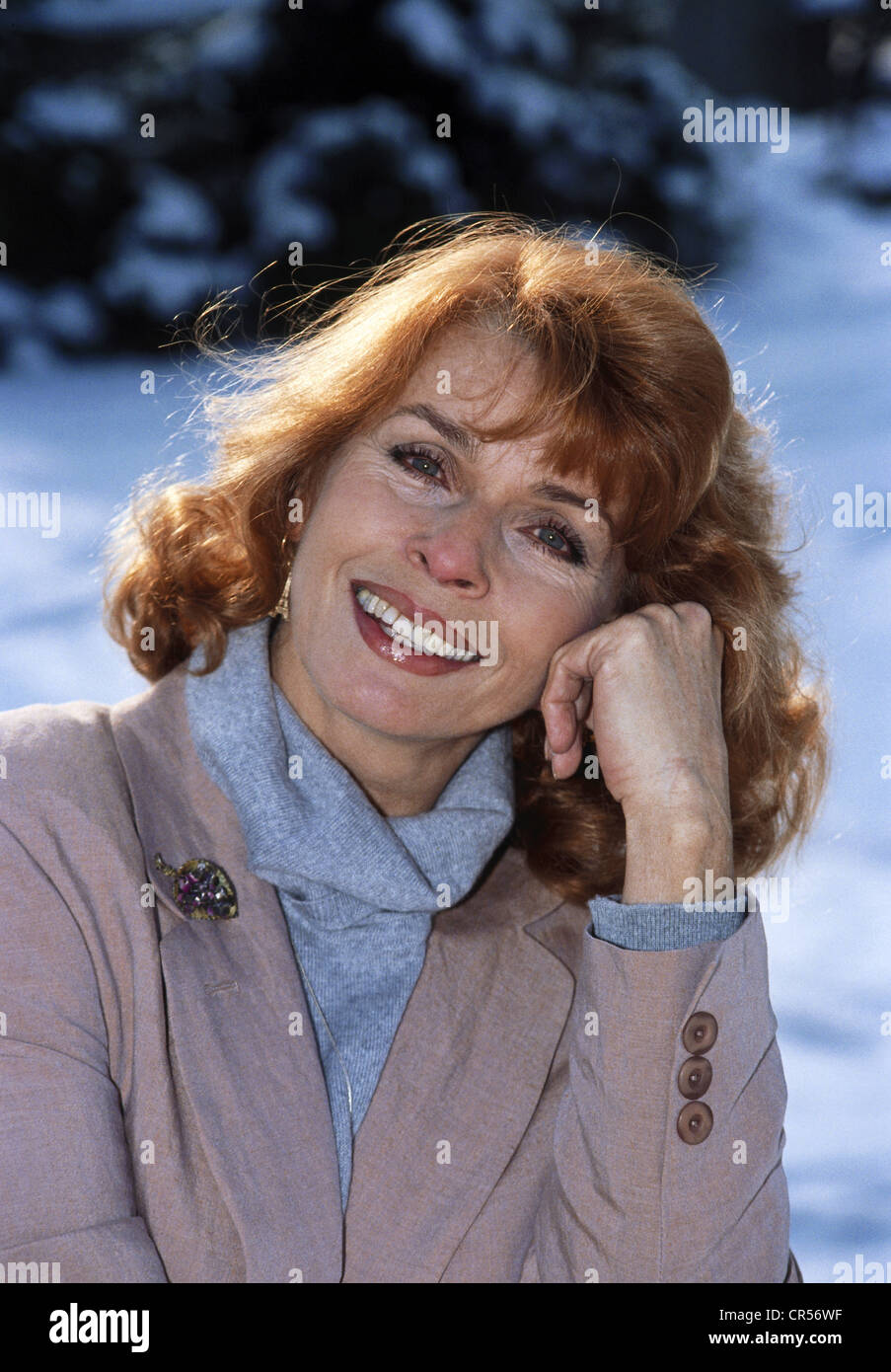Berger, Senta, * 13.5.1941, actriz austriaca, retrato, 1992, Foto de stock
