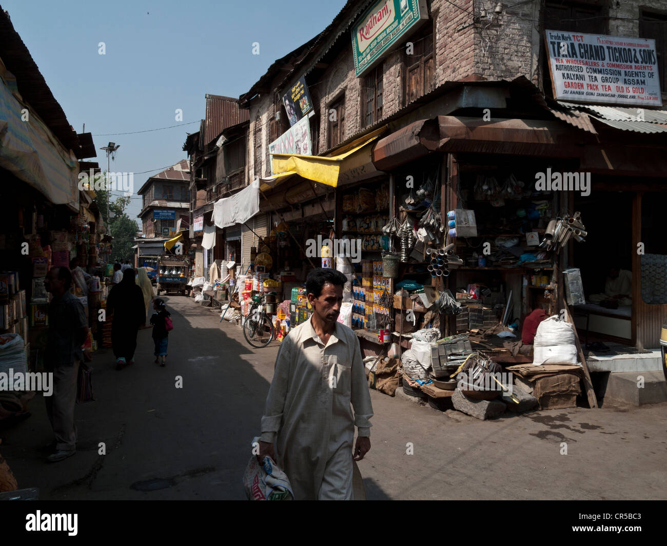 Streetscene en Srinagar, Jammu y Cachemira, la India, Asia Foto de stock