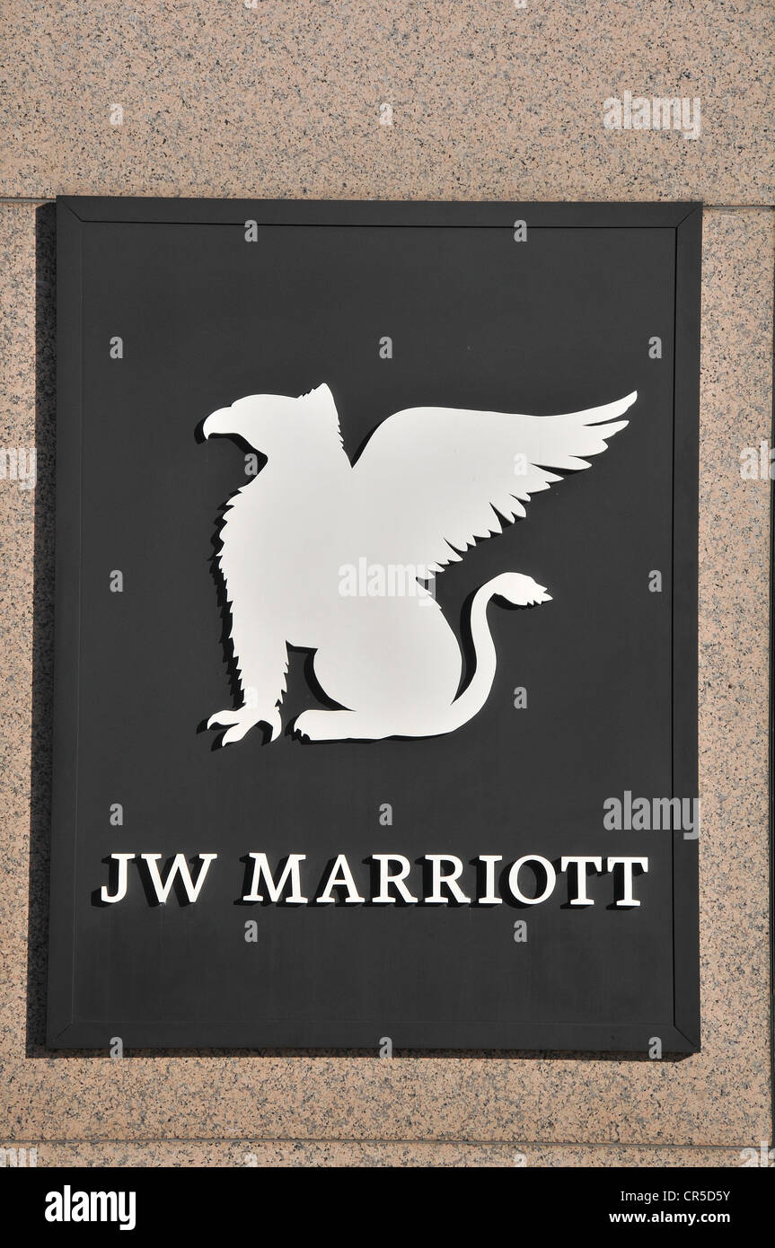 El JW Marriott Hotel logo Avenida Atlantica Copacabana Rio de Janeiro Brasil América del Sur Foto de stock