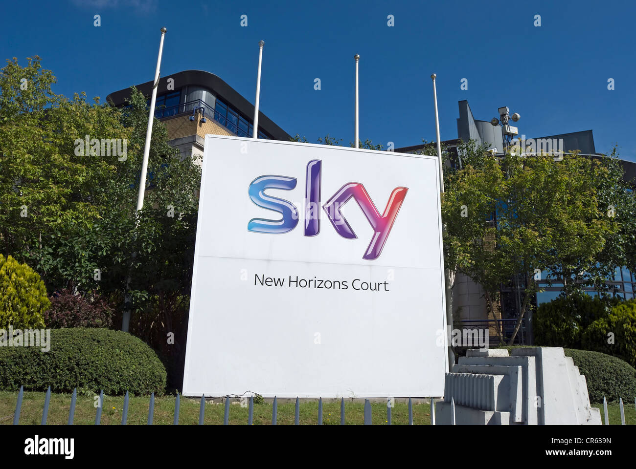 Nuevos horizontes corte, retratada cuando aún formaba parte de la sede de sky tv, Isleworth, en el oeste de Londres, Inglaterra Foto de stock