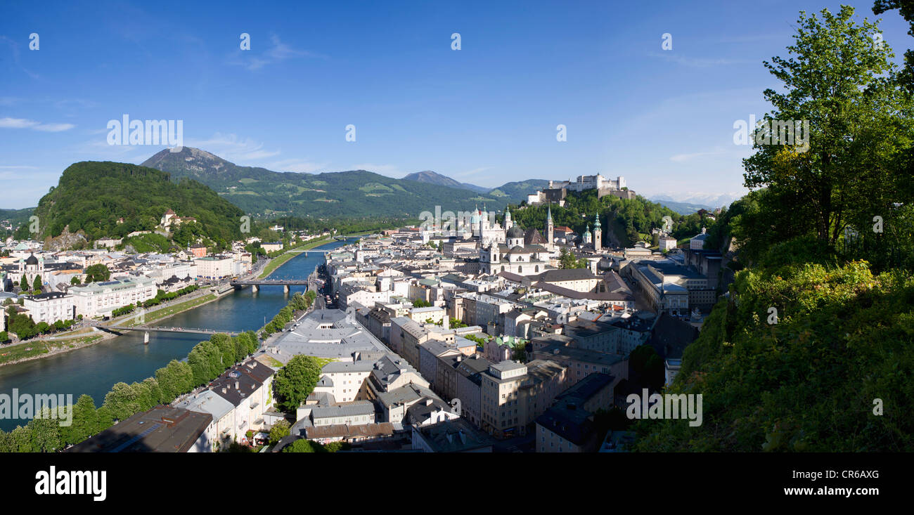 Austria, Salzburgo, vista de la ciudad. Foto de stock