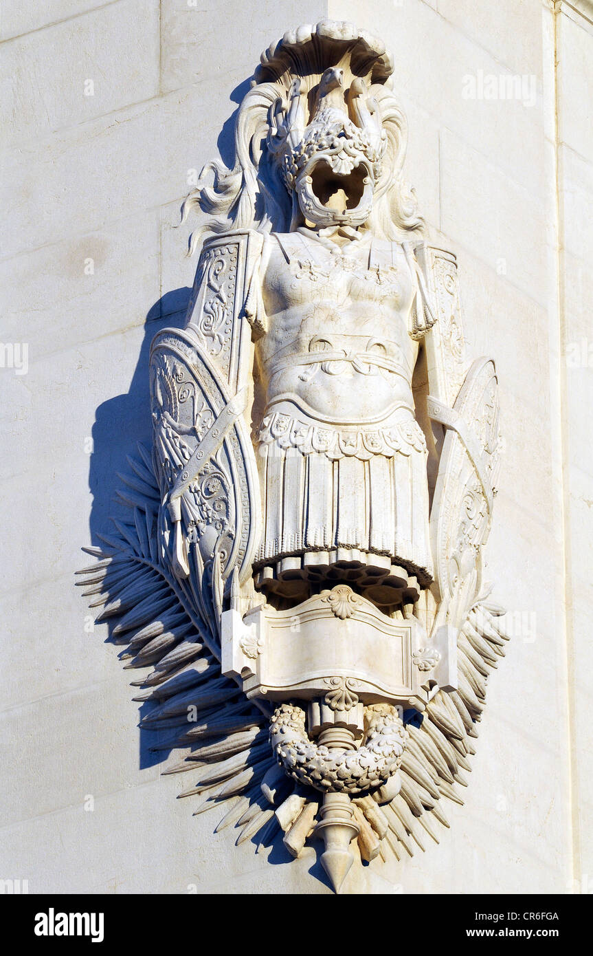 La armadura de un soldado romano, vista detalle del Monumento Nacional