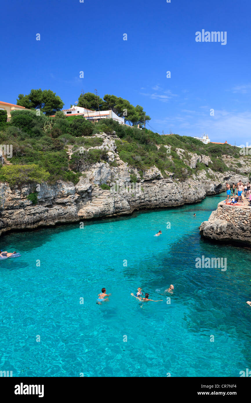 España, Islas Baleares, Cala en Brut beach Foto de stock