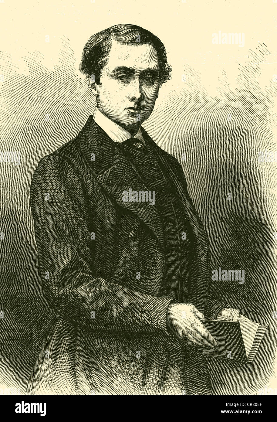 Alfred, duque de Sajonia-coburgo y Gotha, 1844 - 1900, ilustración histórica, 1866 Foto de stock