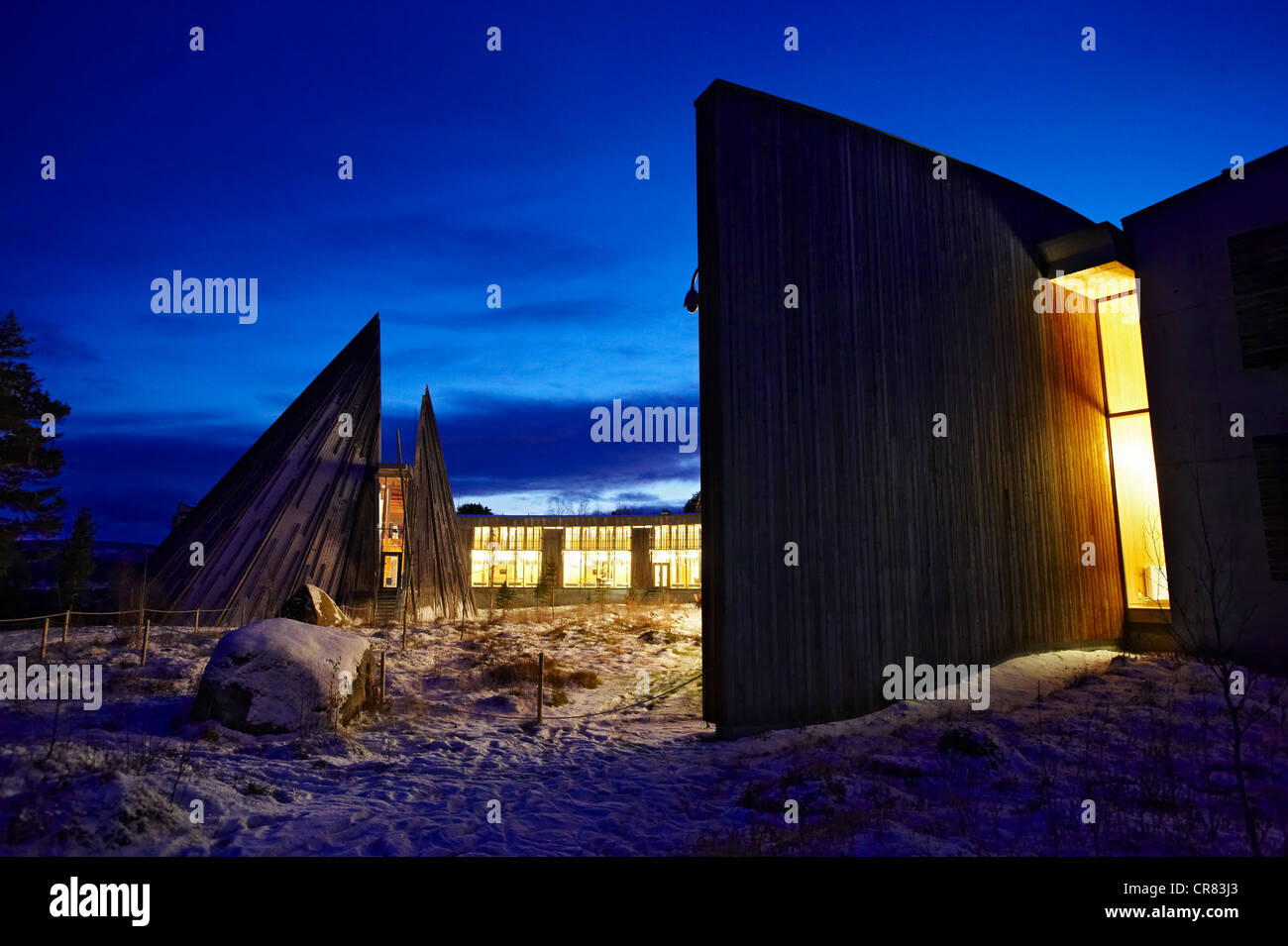 Noruega, el condado de Finnmark, Karasjok, el Parlamento Sami, el Sametinget Foto de stock
