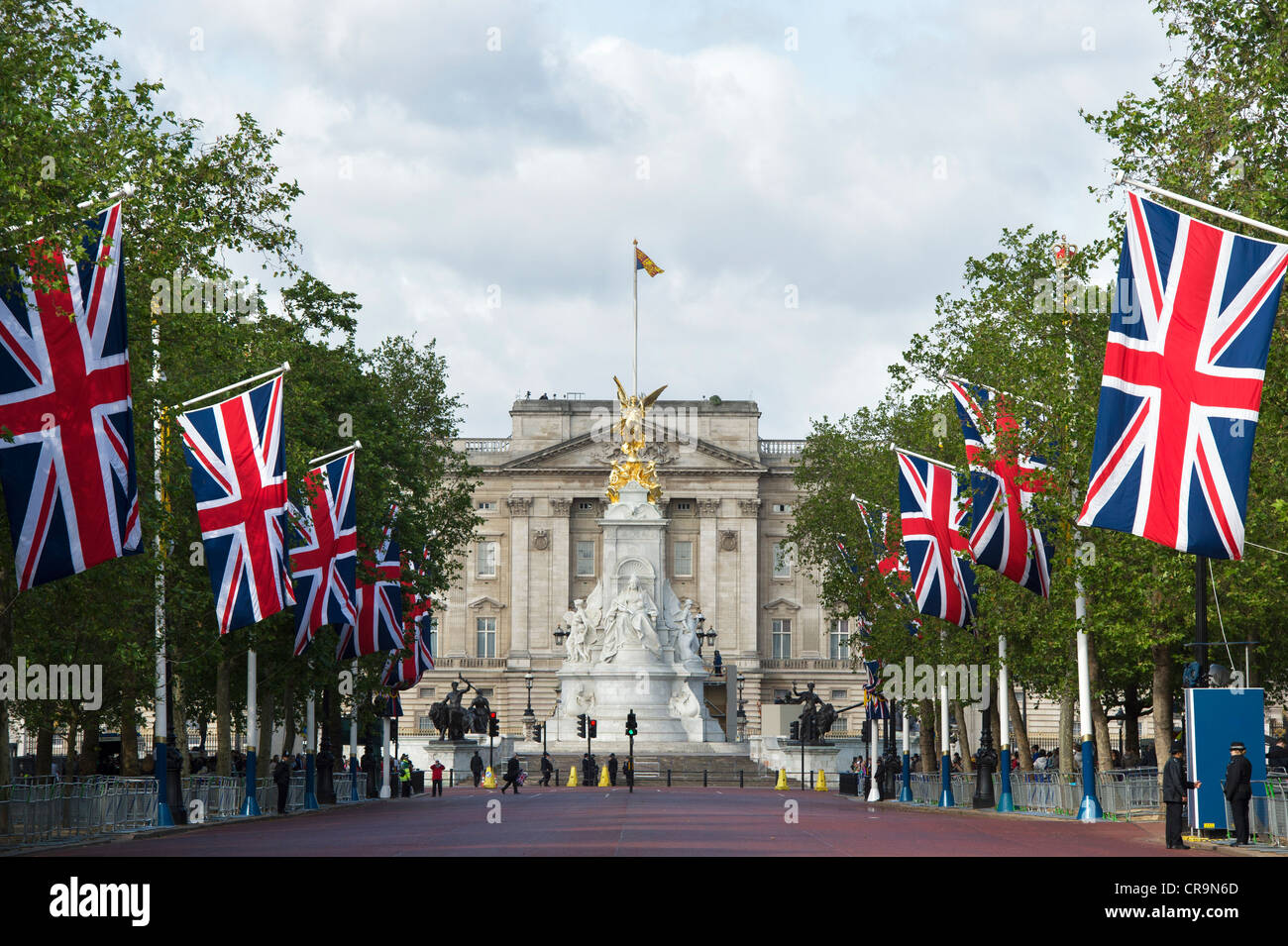 Buckingham Palace y el centro comercial. Londres. Inglaterra Foto de stock