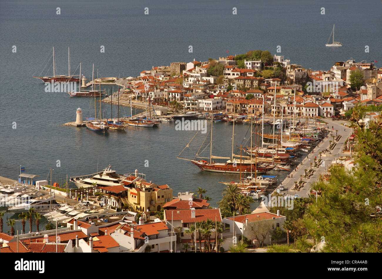 Ciudad Vieja y el puerto Marmaris, Muğla, Turquía Foto de stock