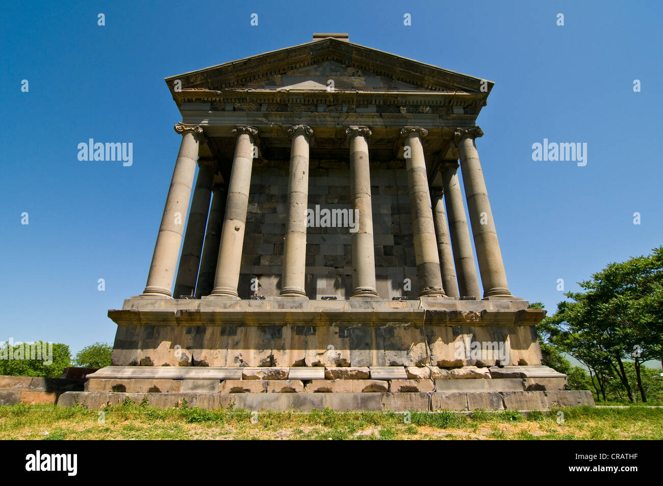 Garni Templo con muchas columnas, Armenia, Oriente Medio Foto de stock