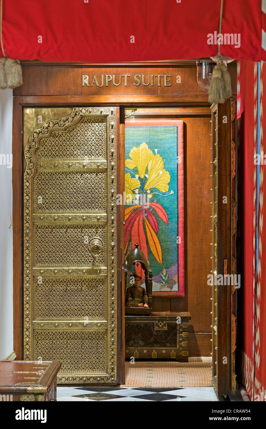 Entrada a la Raput Suite, el Hotel Taj Mahal, distrito de Colaba, Mumbai, Maharashtra, India, Asia Foto de stock