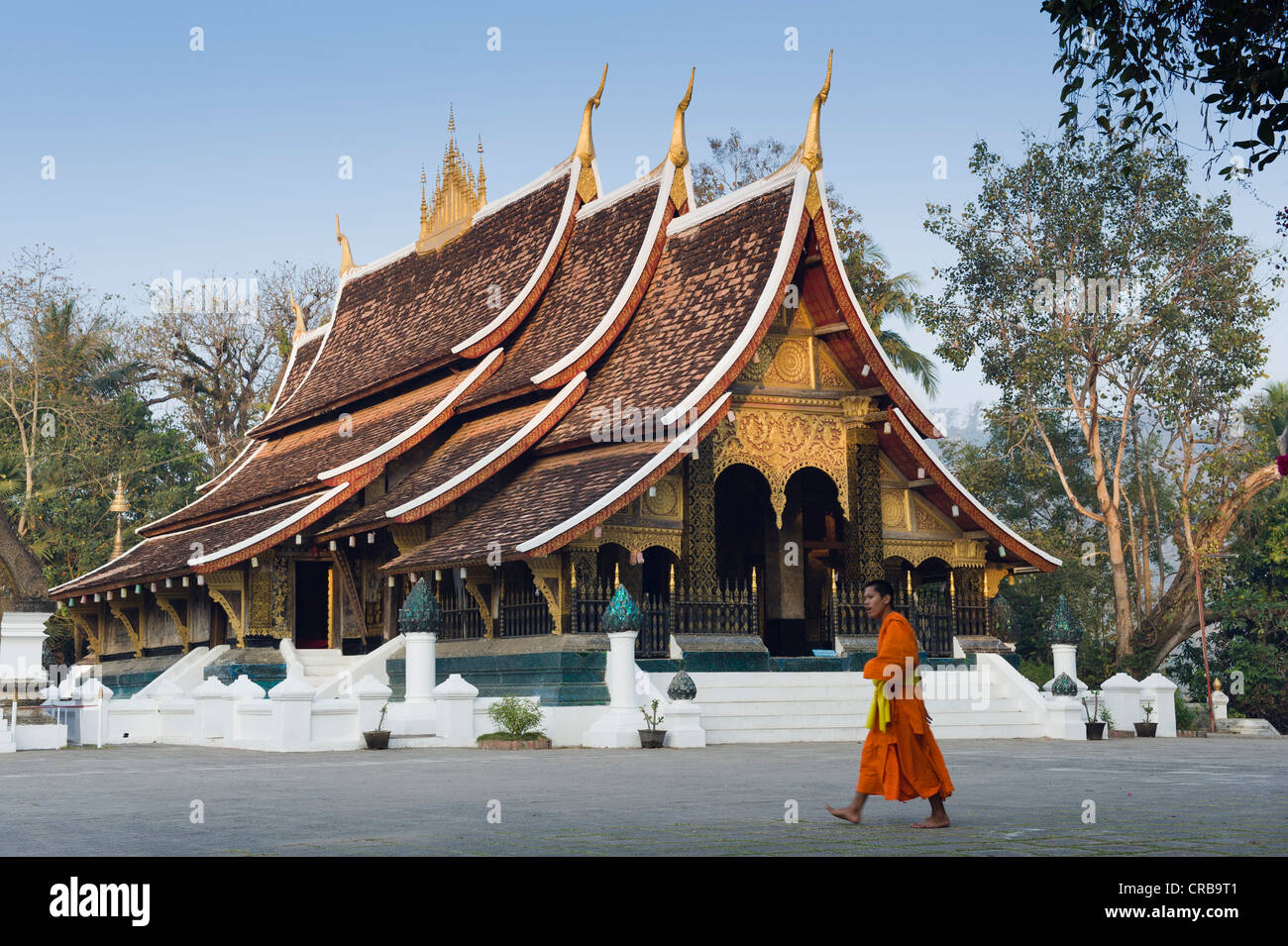 Templo Wat Xieng Thong, Luang Prabang, Laos, Indochina, Asia Foto de stock