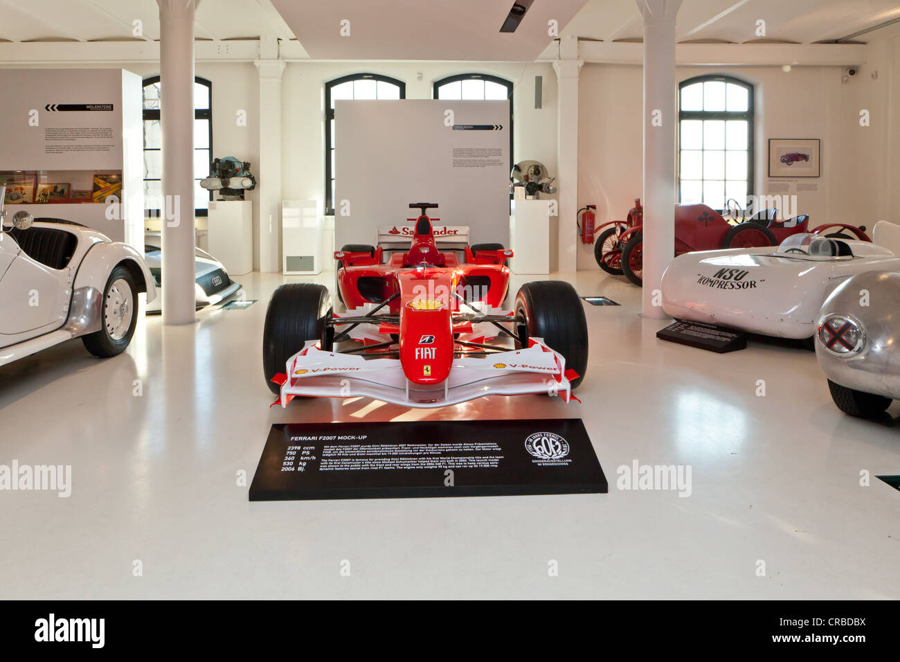 Ferrari F2007 mock-up desde 2006, el campeón del mundo Kimi Raikkonen de coche desde 2007, Museo Prototyp Hamburgo Hafencity trimestre Foto de stock
