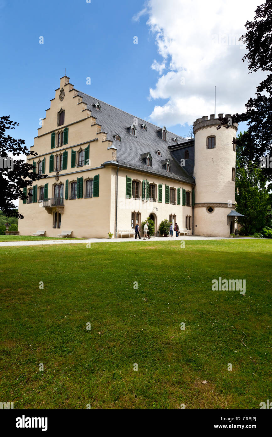 Schloss Rosenau el Palacio con el parque, Coburg, Alta Franconia, Baviera, Alemania, Europa Foto de stock
