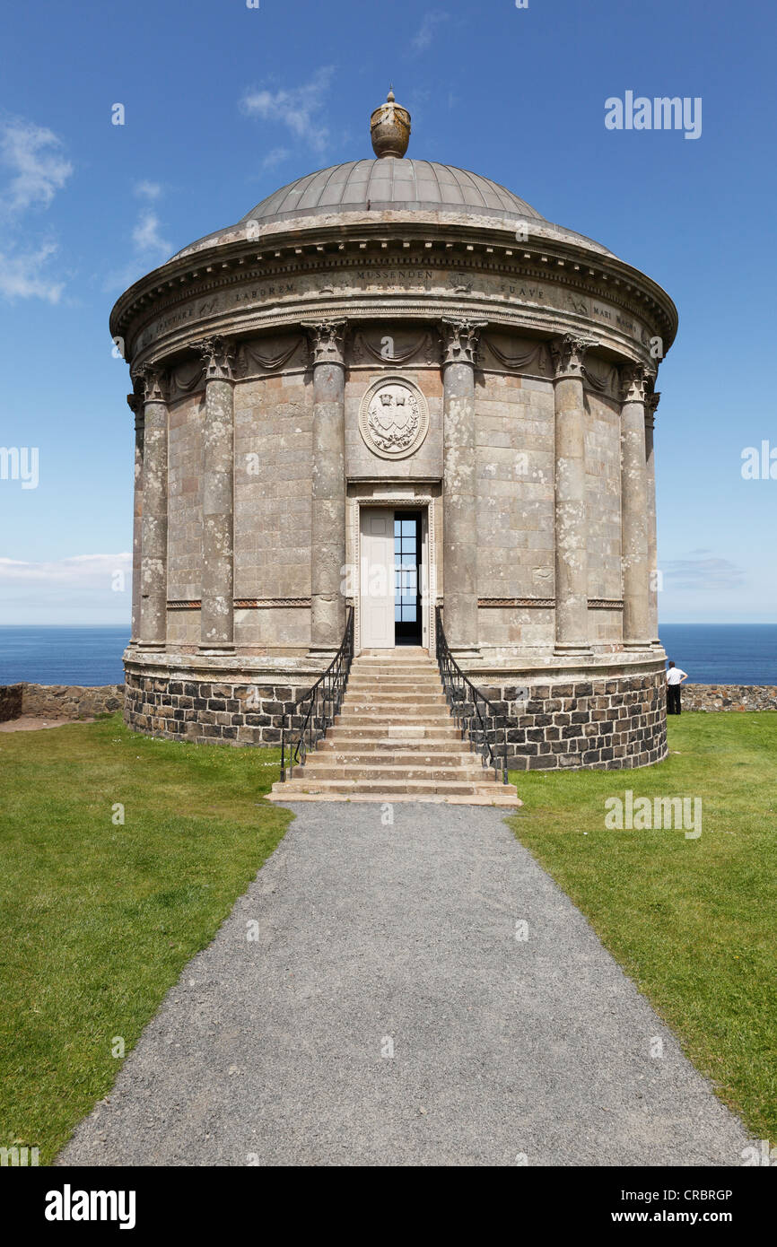 Templo Mussenden, Downhill Estate, Condado de Derry, Irlanda del Norte, Gran Bretaña, Europa Foto de stock