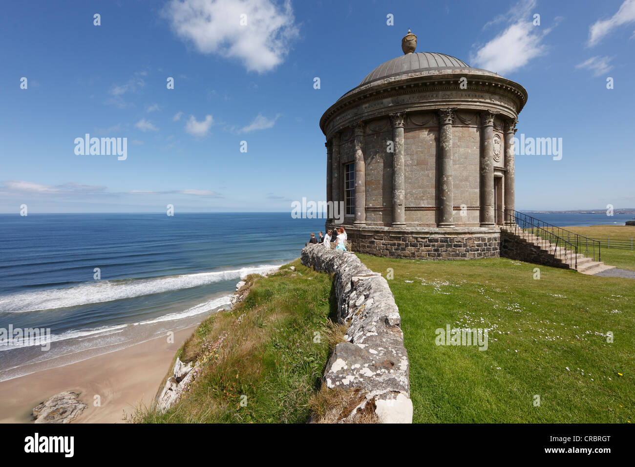 Templo Mussenden, Downhill Estate, Condado de Derry, Irlanda del Norte, Gran Bretaña, Europa Foto de stock