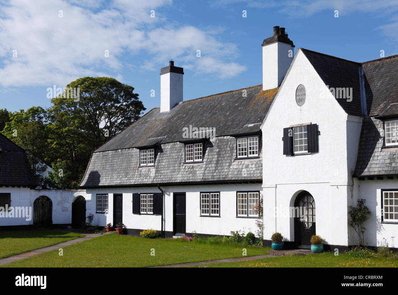 Square Cottage En Cushendun, Condado de Antrim, Irlanda del Norte, Reino Unido, Europa, PublicGround Foto de stock