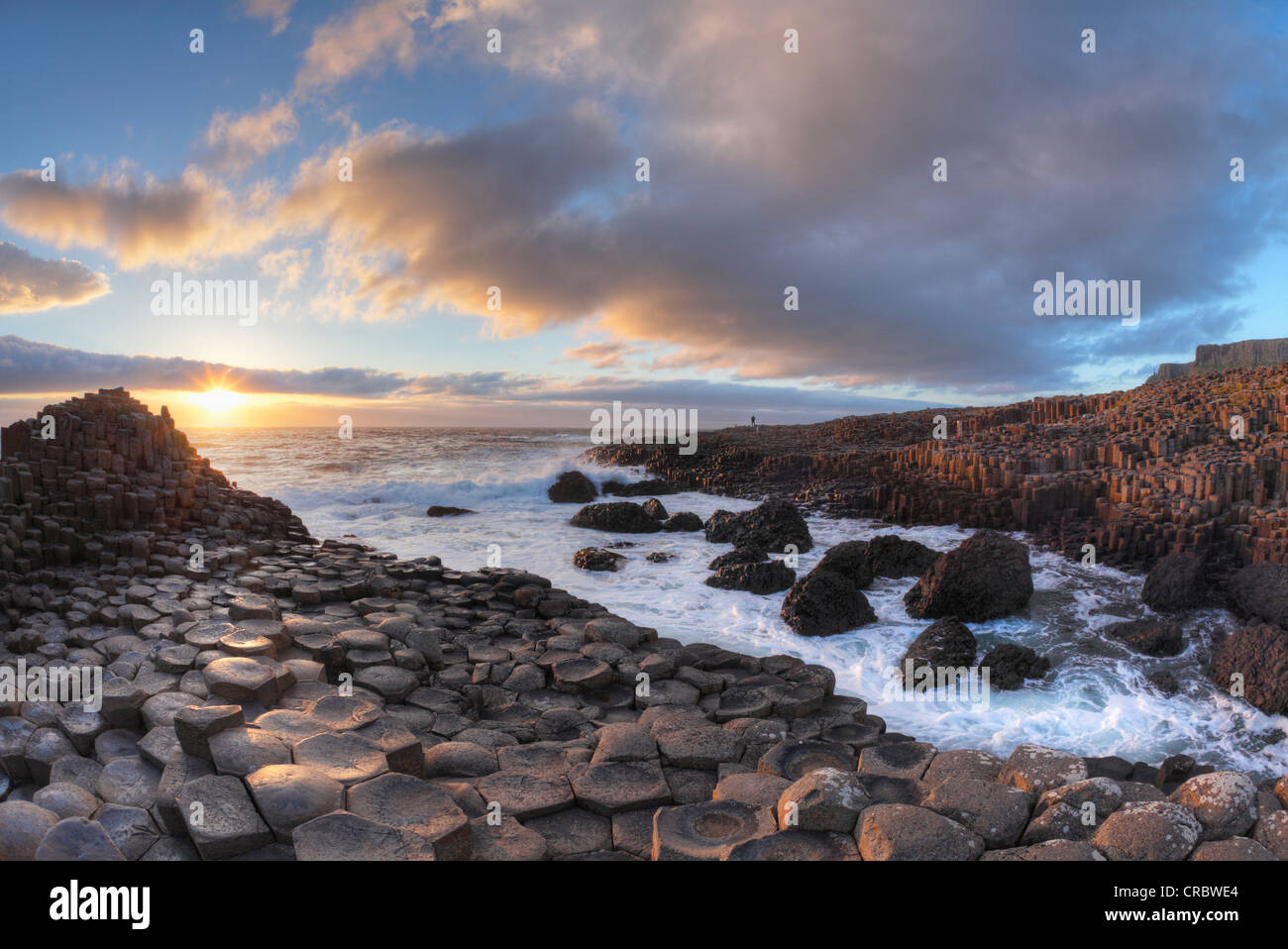 Giant's Causeway, Costa Causeway, Condado de Antrim, Irlanda del Norte, Reino Unido, Europa Foto de stock