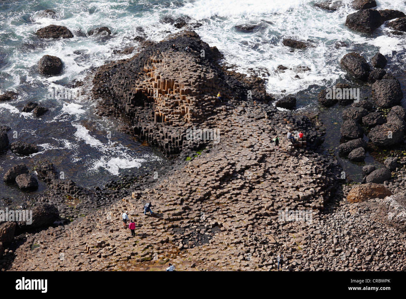 Giant's Causeway, Costa Causeway, Condado de Antrim, Irlanda del Norte, Reino Unido, Europa Foto de stock