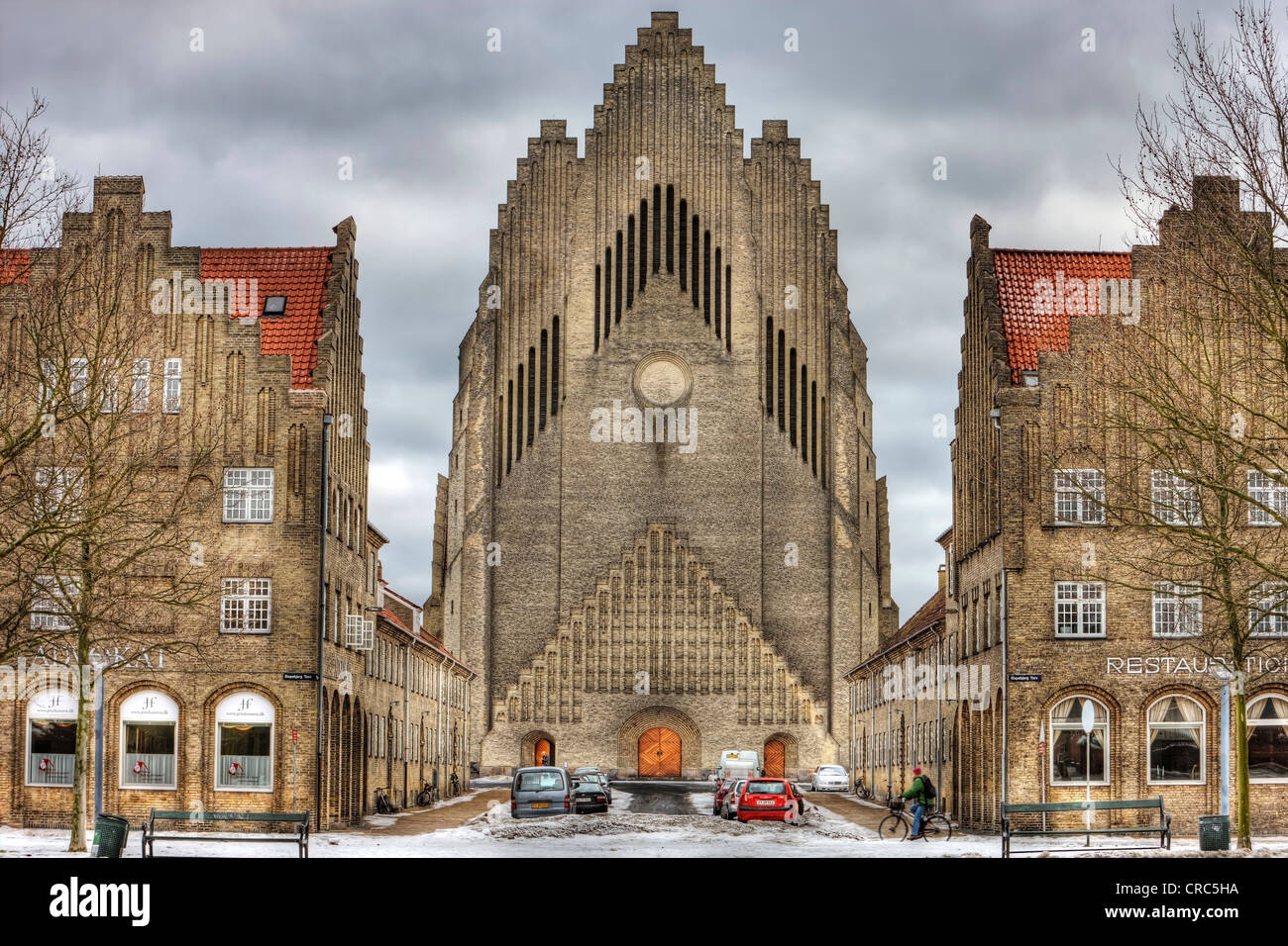 Iglesia Grundtvigs en Copenhague, Dinamarca, Europa Foto de stock