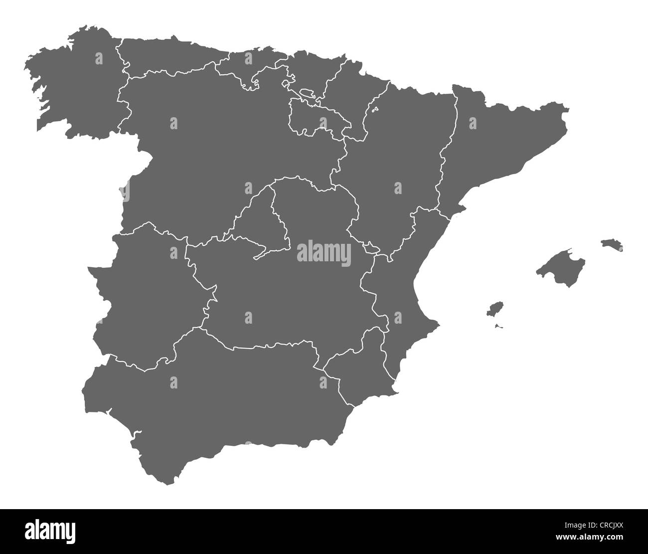 Mapa Politico Espa a Blanco Y Negro Herbedmen