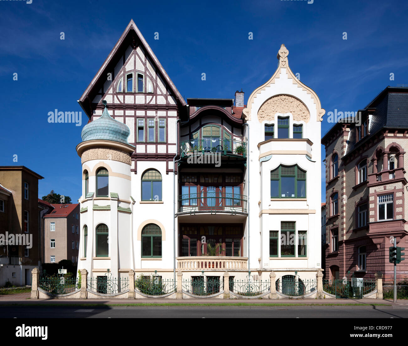 Townhouse, Art Nouveau, Eisenach, Turingia, Alemania, Europa, PublicGround Foto de stock