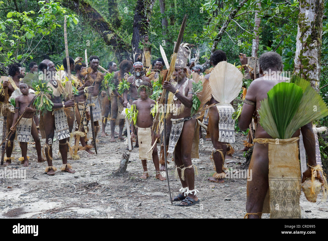 La gente primitiva, Isla Santa Cruz, Las Islas Salomón, en Melanesia,  Oceanía Fotografía de stock - Alamy