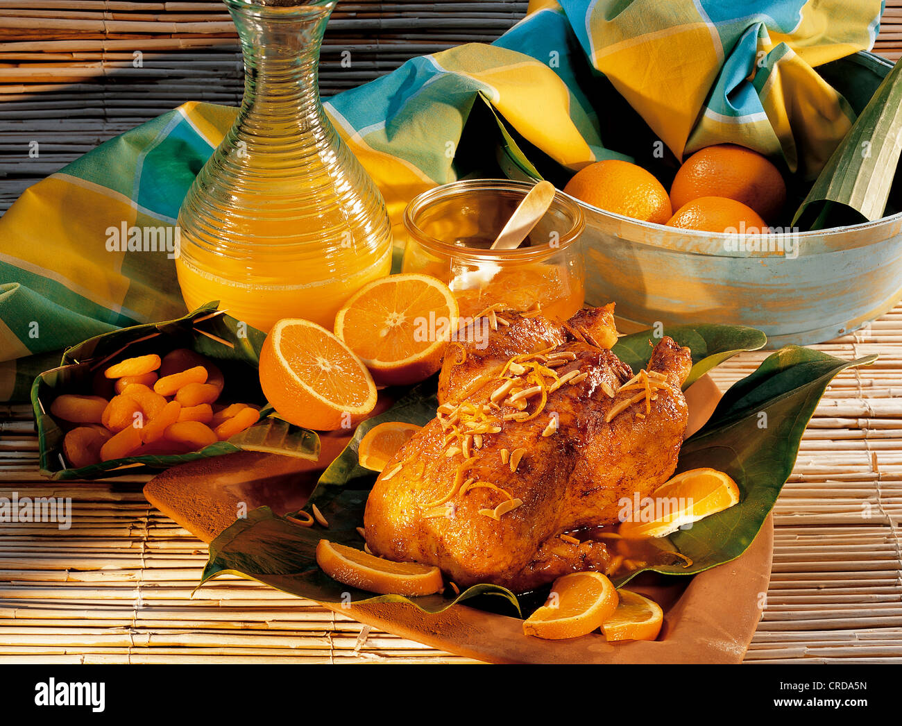 Pollo afrutado, Tahití. Foto de stock