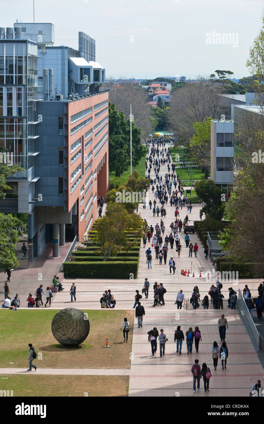Estudiantes en el campus de la Universidad de Nueva Gales del Sur (UNSW, Sydney, New South Wales, Australia Foto de stock