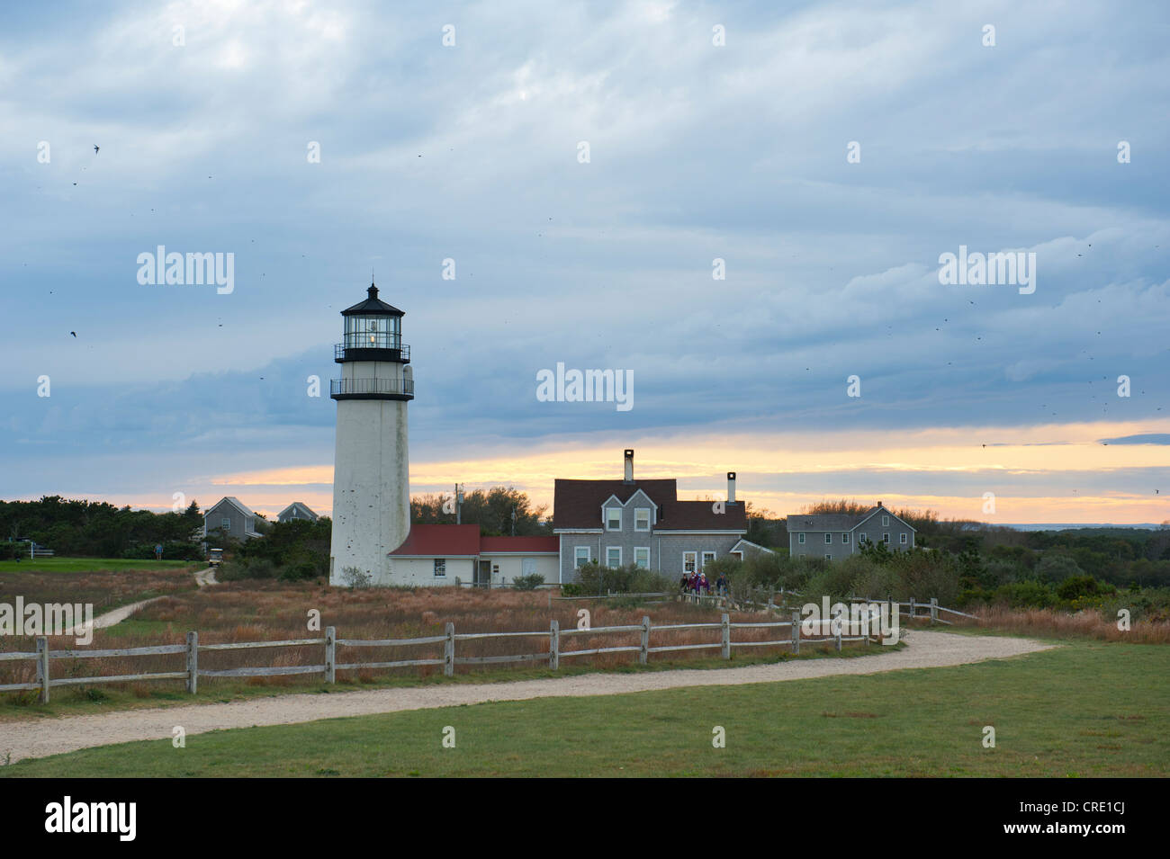 Faro de luz, Highland, North Truro, Cape Cod National Seashore, Massachussets, Nueva Inglaterra, Estados Unidos, América del Norte Foto de stock