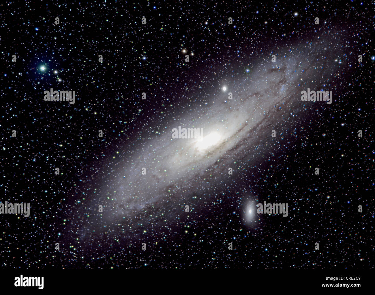 La gran galaxia Andrómeda (M31) en la Constelación de Andrómeda... Foto de stock