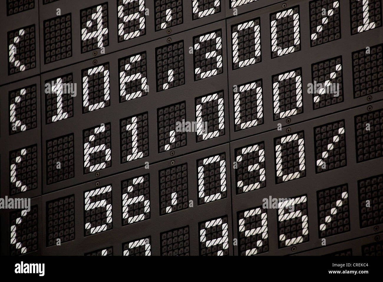 Curso junta del índice bursátil DAX en el piso de operaciones de la Bolsa de Francfort, Deutsche Boerse AG Foto de stock